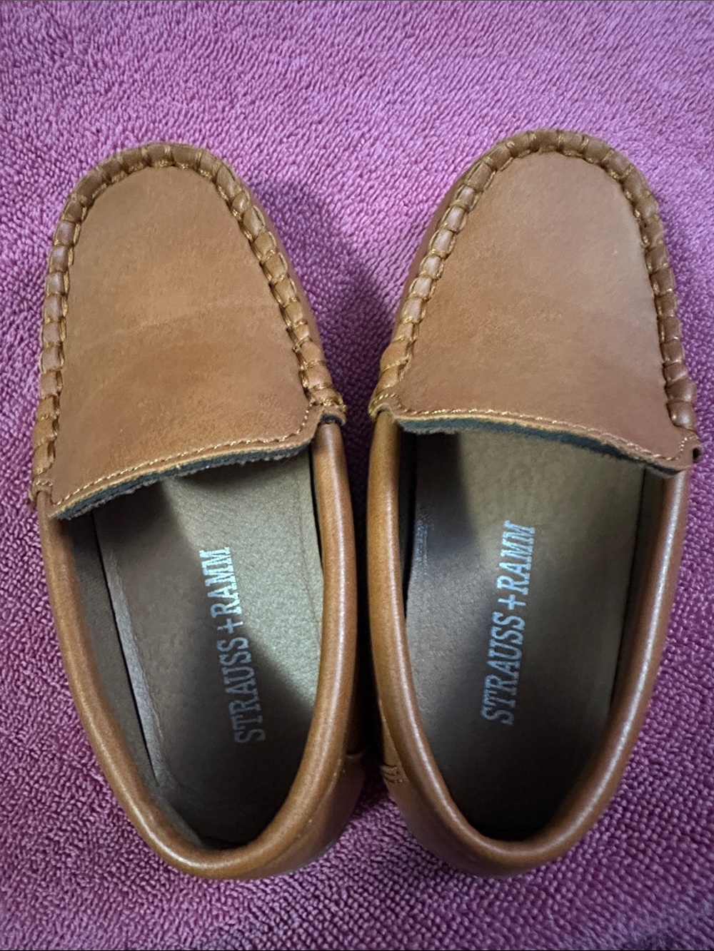 Tan Leather Moccasin Slip-On Loafers for Men